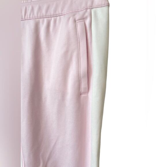 TORY BURCH SPORT Color Block Track Pants Pink & White Stripe Sz Small $135 MSRP - Picture 3 of 7